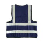 S10223-26Back | Securadeal Pioneer Safety Vests Reflective Zip Id Pocket Navy Premium Safety Ppe from Pioneer Safety