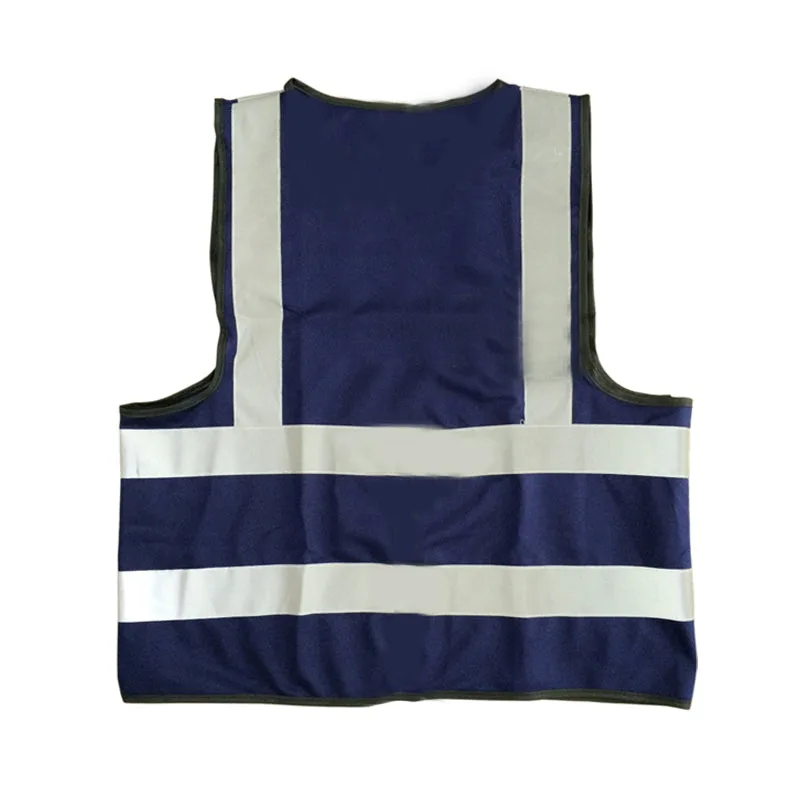 Pioneer Safety Vests Reflective Zip Id Pocket Navy   Premium Safety Ppe from Pioneer Safety