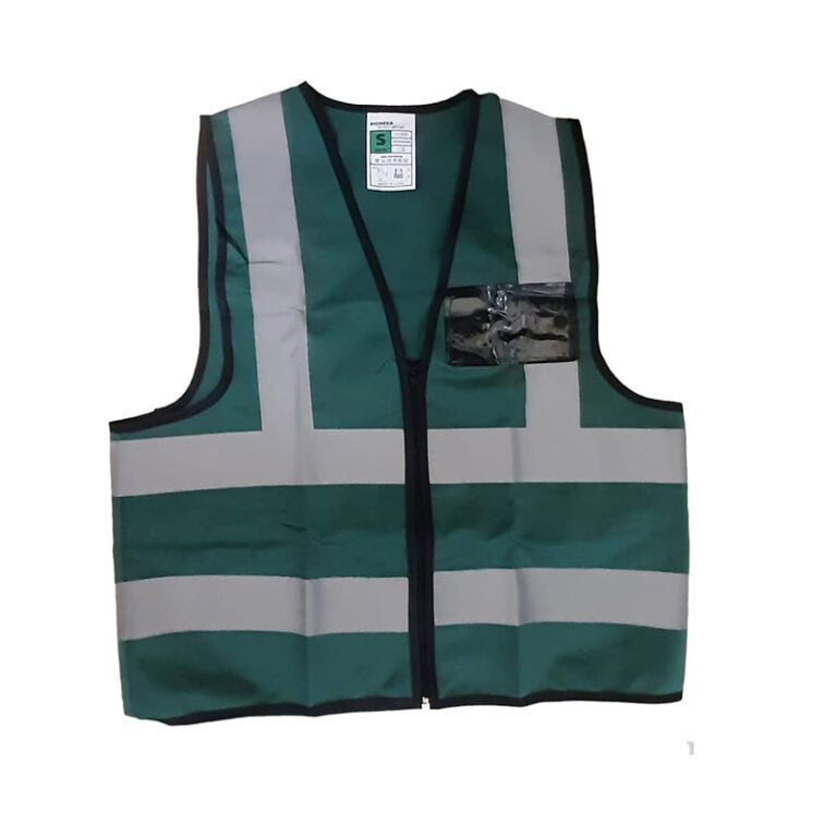 PIONEER SAFETY Vests Reflective Zip Id Pocket Dark Green - Premium clothing from Pioneer Safety - Just R 72! Shop now at Securadeal