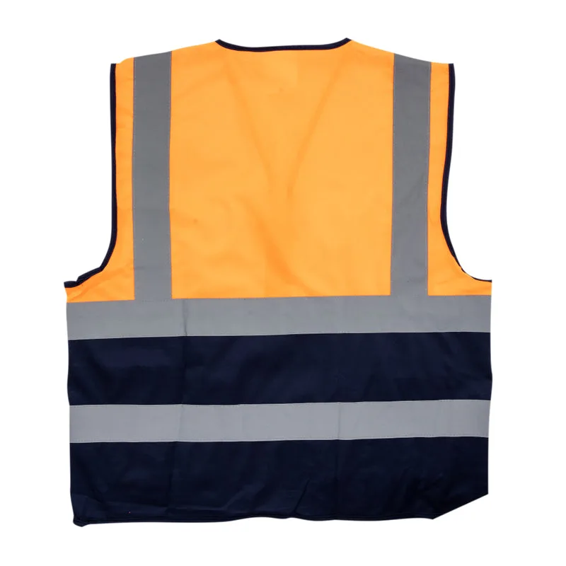 Pioneer Safety Vests Signaling with Zip Id Pocket Orangenavy   Premium Safety Ppe from Pioneer Safety