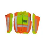 S10245 | Securadeal Pioneer Safety Jacket Metro Reflective Detachable Sleeve Orangelime Premium Safety Ppe from Pioneer Safety