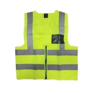PIONEER SAFETY Vest Reflective Fluorescent Lime Small Zip/Pocket - Premium Safety PPE from Pioneer Safety