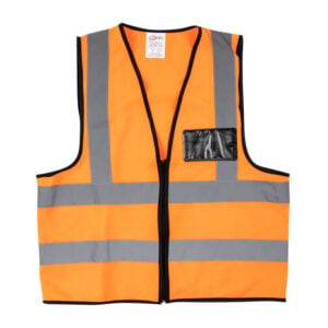 PIONEER SAFETY Vest Reflective Fluorescent Orange Zip Pocket Medium - Premium clothing from Pioneer Safety - Just R 50! Shop now at Securadeal