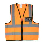 Pioneer Safety Vests Reflective Fluorescent Orange Zip Pocket Large   Premium Clothing from Pioneer Safety   Just R 50 Shop Now at Securadeal