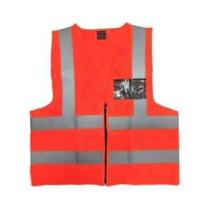 PIONEER SAFETY Vest Reflective Fluorescent Orange Zip Pocket X/Large - Premium Safety PPE from Pioneer Safety