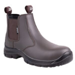 Untitled-1 | Securadeal Brown Leather Ankle Boot with Elastic Side Panels and Rugged Sole Designed for Durability safetywork Boot