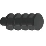 Roco Flat Button Drawer Knob Matt Black 30mm  5 Pack    Premium Drawer Knobs from Roco