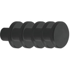 ROCO Flat Button Drawer Knob Matt Black 30mm ( 5 Pack ) - Premium Hardware from ROCO - Just R 185! Shop now at Securadeal
