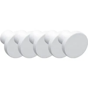 ROCO Flat Button Drawer Knob White 30mm ( 5 Pack ) - Premium Hardware from ROCO - Just R 185! Shop now at Securadeal