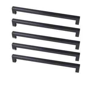 ROCO Cupboard Handle Bar Hollow Square Matt Black 288mm ( 5 Pack ) - Premium Hardware from ROCO - Just R 248! Shop now at Securadeal