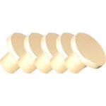 Roco Flat Button Drawer Knob Brushed Brass 30mm  5 Pack    Premium Hardware from Roco   Just R 185 Shop Now at Securadeal