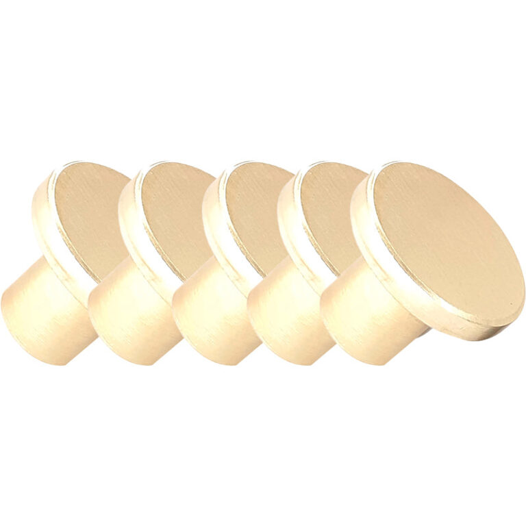 ROCO Flat Button Drawer Knob Brushed Brass 30mm ( 5 Pack ) - Premium Hardware from ROCO - Just R 185! Shop now at Securadeal