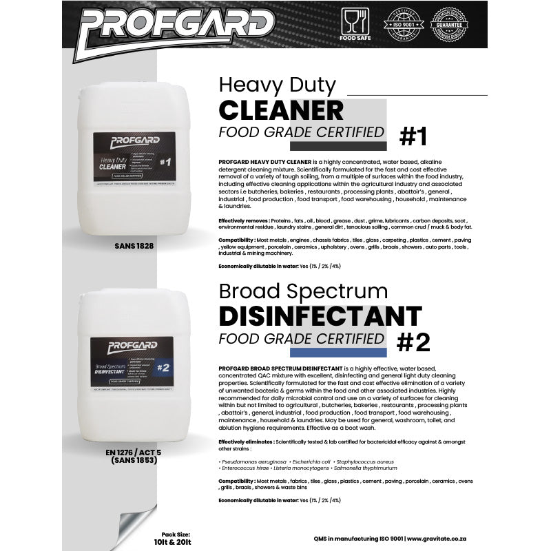 Untitled-1_abc0a499-58eb-4560-a654-44377746f9ec PROFGARD #2 Broad Spectrum Disinfectant Food Grade 20 Litre - Premium Cleaning Products from PROFGARD - Just R 1008! Shop now at Securadeal