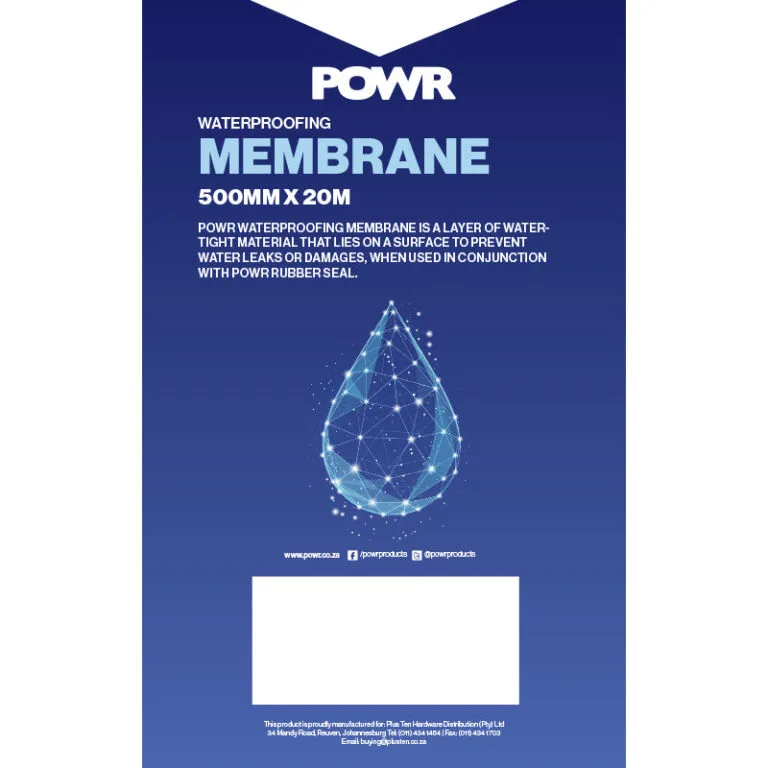 POWR Waterproofing Membrane Premium Grade 500mm X 20m - Premium Tape from POWR - Just R 156! Shop now at Securadeal