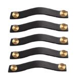 Untitled-1_bdae0a67-3a07-4dbf-af89-637101335738 | Securadeal Roco Leather Cupboard Handle Black Brass 128mm 5 Pack Premium Hardware from Roco Just R 348 Shop Now at Securadeal