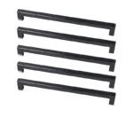 Roco Cupboard Handle Bar Hollow Square Matt Black 128mm  5 Pack    Premium Handles from Roco