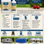 WhatsApp Image 2026-07-14 at 135256 | Securadeal Infographic Ad for Supagreen Nano Treat Bio digest Er with Cherry Septic Tank Additive Bottles Pictured with Cherries on the Right Side