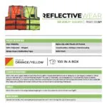 Pioneer Safety Vest Reflective Fluorescent Orange Zip Pocket Xlarge   Premium Safety Ppe from Pioneer Safety