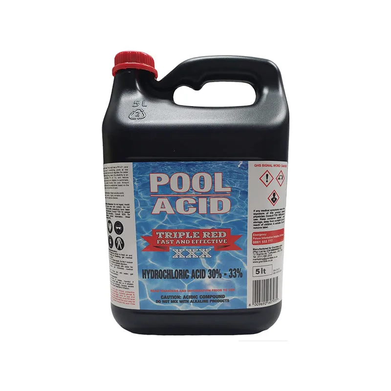 Triple Red Pool Acid 5 Litre   Premium Cleaning Products from Triple Red   Just R 99 Shop Now at Securadeal