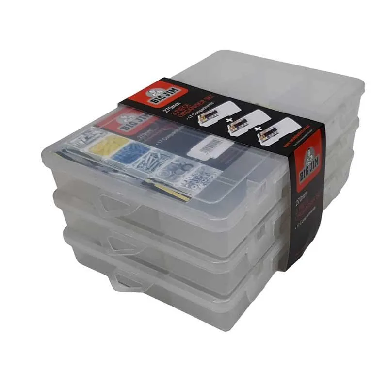 big-jim-basic-organiser-set-clear-270mm-3-pack-securadeal | Securadeal Basic Organiser Set 27cmx3 3pack Clear Dh0316 cl Premium Storage Workshop from Big Jim