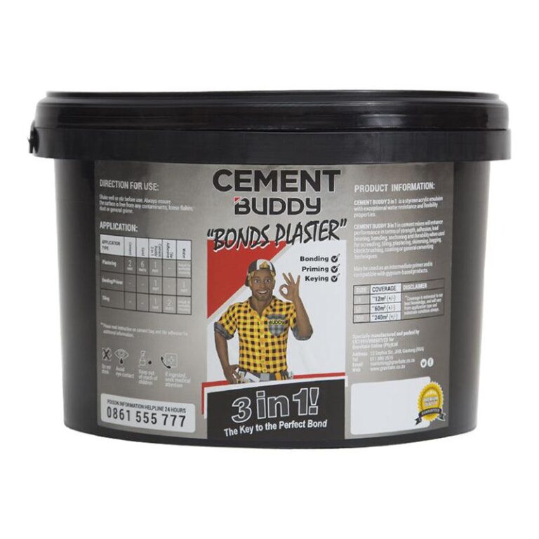 CEMENT BUDDY 3 in 1 Plaster Enhancer Bonding Liquid 5 Litre - Premium Hardware from Gravitate - Just R 187! Shop now at Securadeal