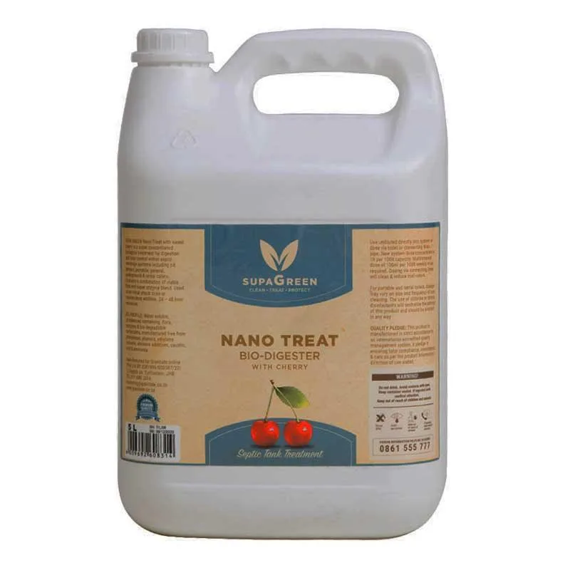 Supa Green Nano Treat Septic Tank Bio Digester with Cherry 5 Litre   Premium Cleaning  Household from Supa