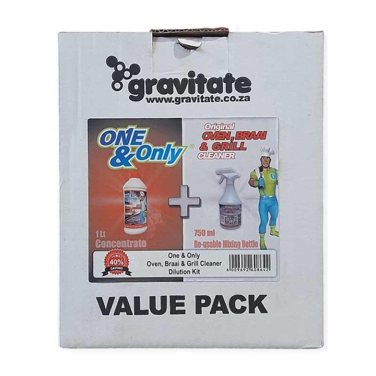 ONE & ONLY Original Oven, Braai & Grill Cleaner 1L and 750ml Dilution Spray Bottle Value Pack - Premium Cleaning Products from Gravitate - Just R 54! Shop now at Securadeal