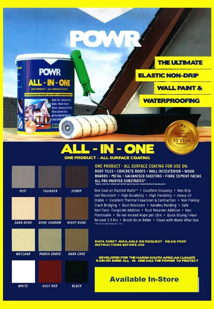 Powr All in One All Surface Paint   Premium Paint  Decorating from Powr