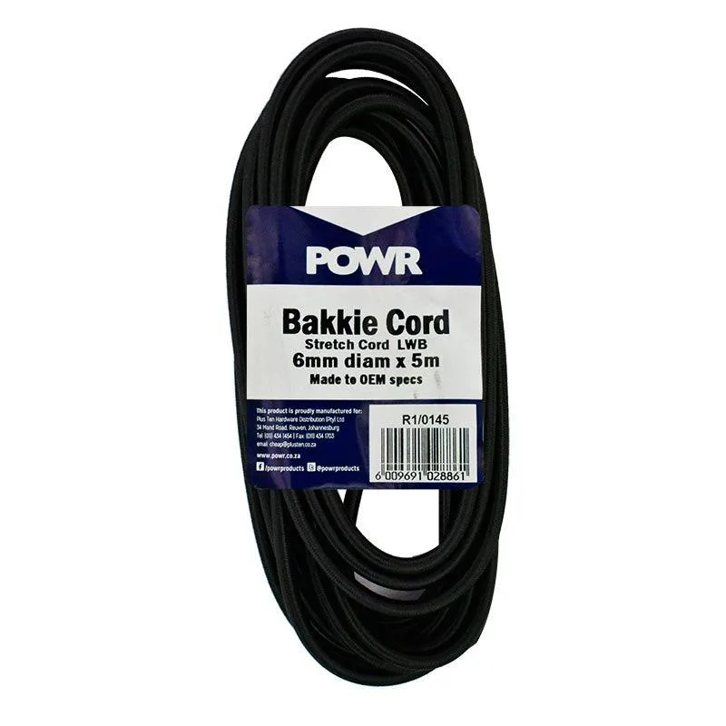 powr-bakkie-cord-stretch-black-6mm-x-5-metre-securadeal | Securadeal Powr Bakkie Cord Stretch Black 6mm X 5 Metre Premium Cords and Ropes from Powr Just R 57 Shop Now at Securadeal