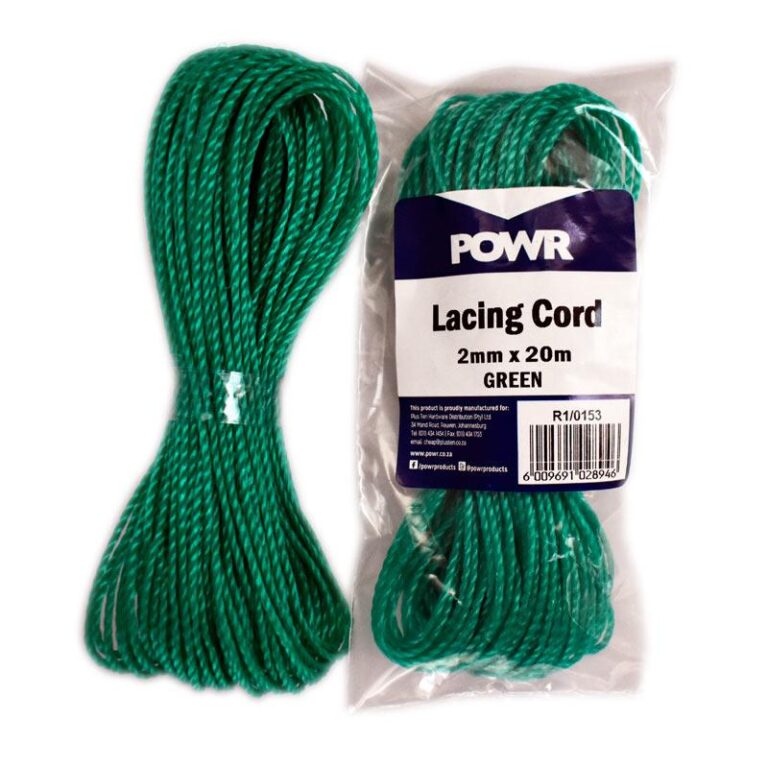 POWR Lacing Cord Green 2mm x 20 Metres - Premium Cords and ropes from POWR - Just R 11! Shop now at Securadeal