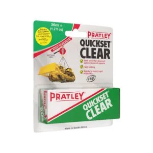 PRATLEY Adhesive Epoxy Quickset Clear 36ml - Premium Hardware from Pratley - Just R 64! Shop now at Securadeal