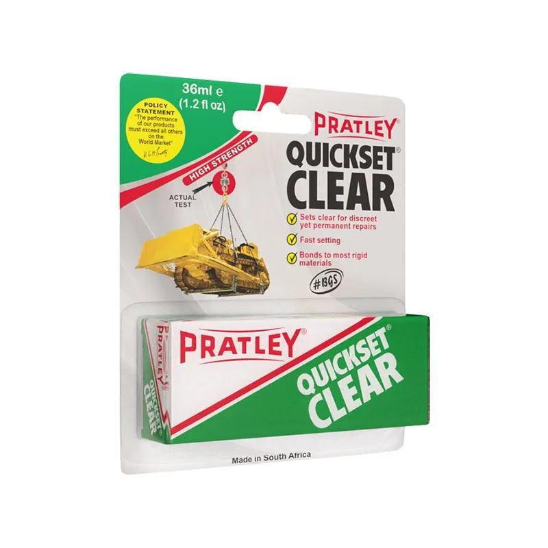 pratley-adhesive-epoxy-quickset-clear-36ml-securadeal | Securadeal Pratley Adhesive Epoxy Quickset Clear 36ml Premium Hardware from Pratley Just R 64 Shop Now at Securadeal