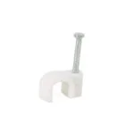 r | Securadeal Ruwag Cable Clip Round White 8mm Pack of 100 Premium Electrical Lighting from Ruwag