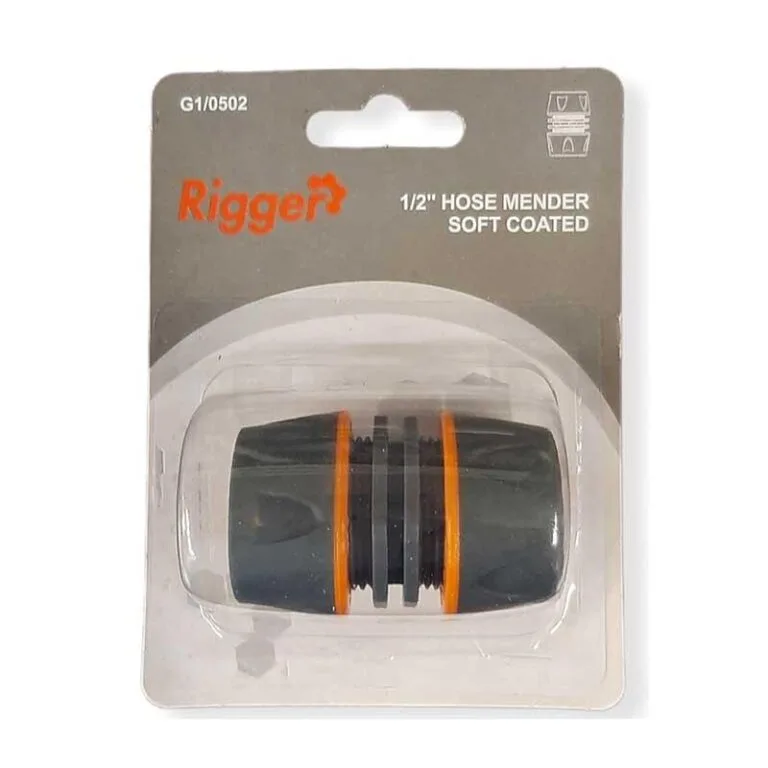 RIGGER Garden Hose Mender/Repairer 12mm - 1/2" ABS Softgrip H20013 - Premium gardening from Rigger - Just R 14! Shop now at Securadeal