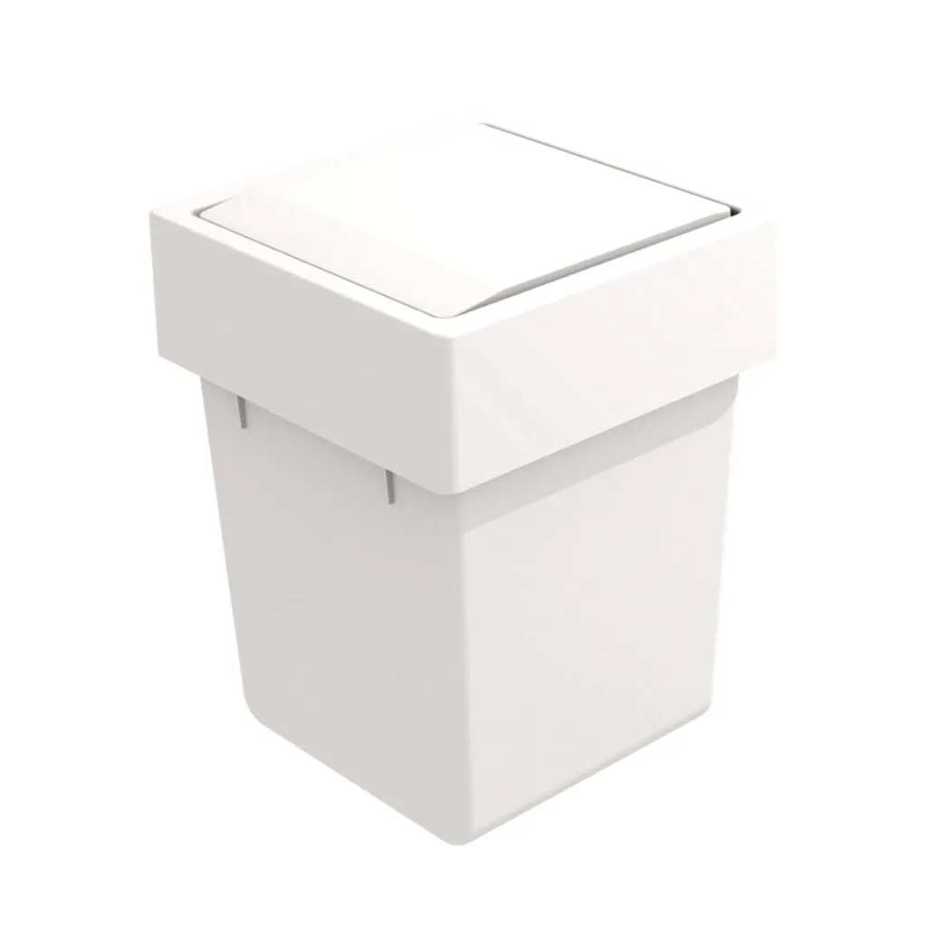 rondabin5 | Securadeal Roco Onda Door Mounted Bin White 5 Litre Premium Bins Buckets from Roco