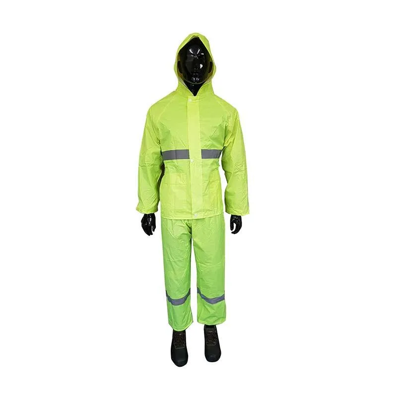 Rubberized High visual Reflective Tape Lime Rain Suit 2 Piece Small   Premium Safety Ppe from Securadeal