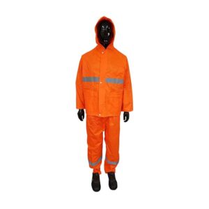 Rubberized High-Visual Reflective Tape Orange Rain Suit 2 Piece X-Large - Premium Rain Coat from Pioneer Safety - Just R 174! Shop now at Securadeal