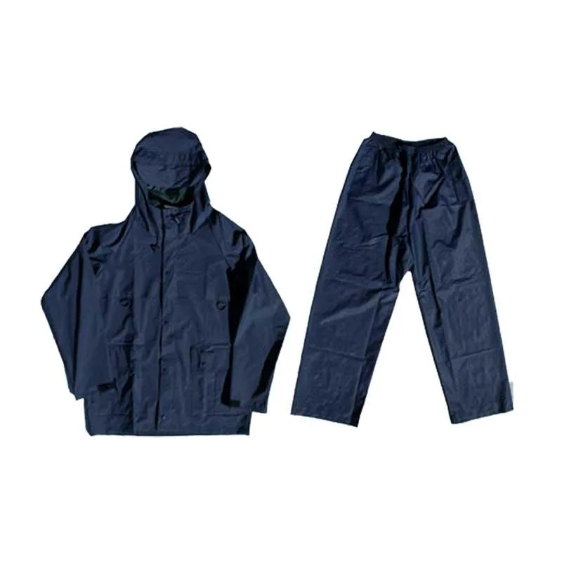rubberized-rain-suit-navy-2-piece-medium-securadeal | Securadeal Rubberized Rain Suit Navy 2 Piece medium Premium Safety Ppe from Securadeal