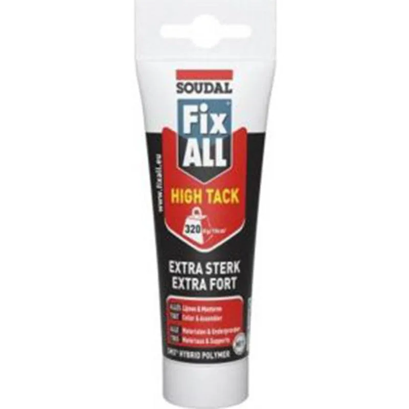 soudal-fix-all-high-tack-super-strong-flexible-adhesive-tube-white-125ml-securadeal | Securadeal Soudal Fix All High Tack Super Strong Flexible Adhesive Tube White 125ml Premium Adhesives Sealants Tapes from Soudal