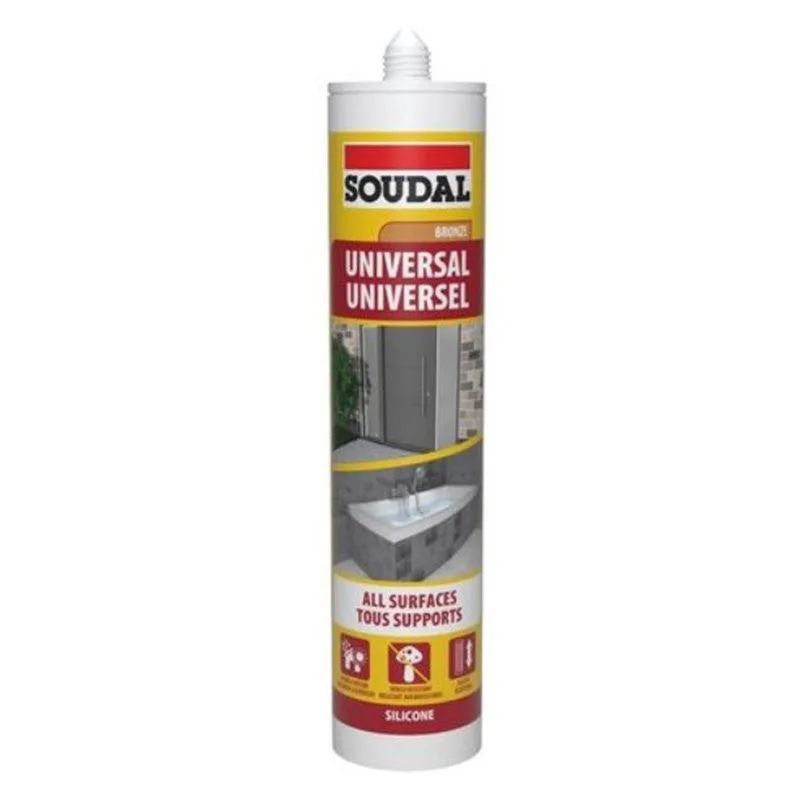 Soudal 270ml Universal Silicone Bronze   Premium Adhesives Sealants  Tapes from Soudal
