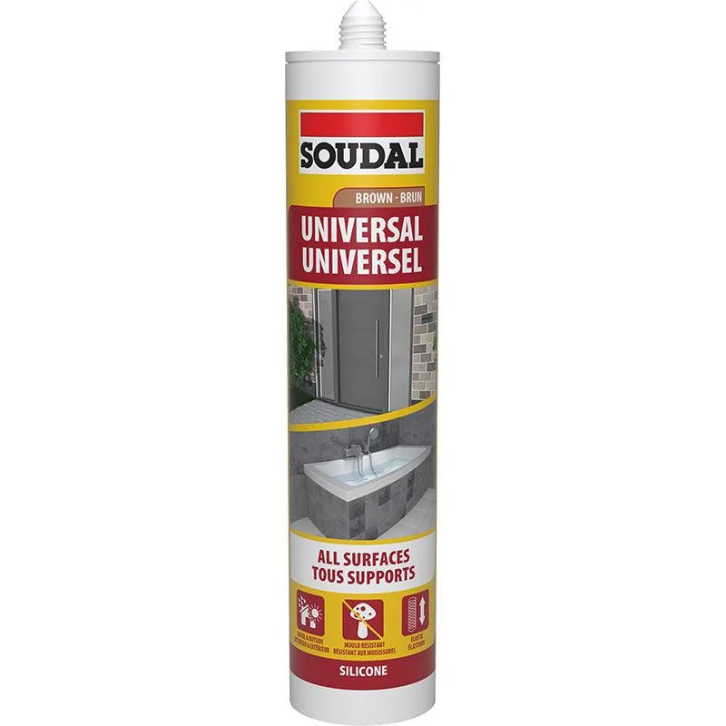 Soudal Universal Silicone Sealant Brown 270ml   Premium Silicone from Soudal   Just R 68 Shop Now at Securadeal