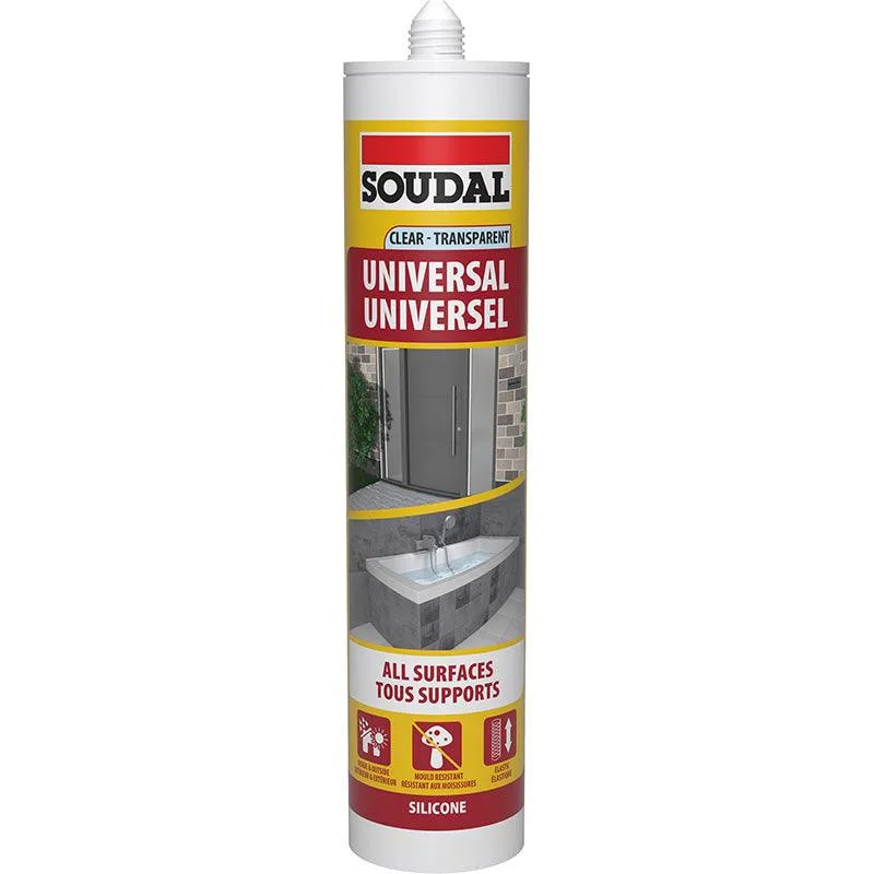 Soudal Universal Silicone Sealant Clear 270ml   Premium Silicone from Soudal   Just R 68 Shop Now at Securadeal