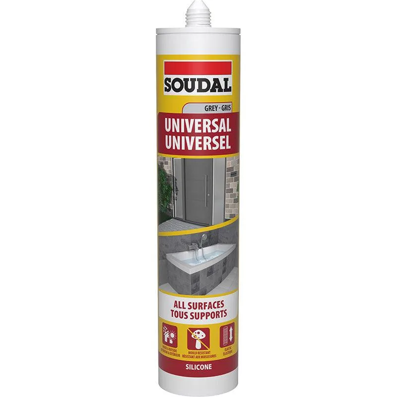 Soudal Universal Silicone Sealant Grey 270ml   Premium Silicone from Soudal   Just R 68 Shop Now at Securadeal