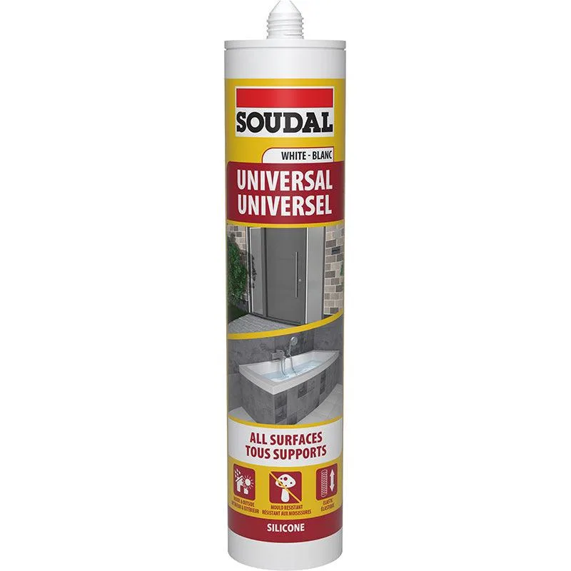Soudal Universal Silicone Sealant White 270ml   Premium Silicone from Soudal   Just R 68 Shop Now at Securadeal