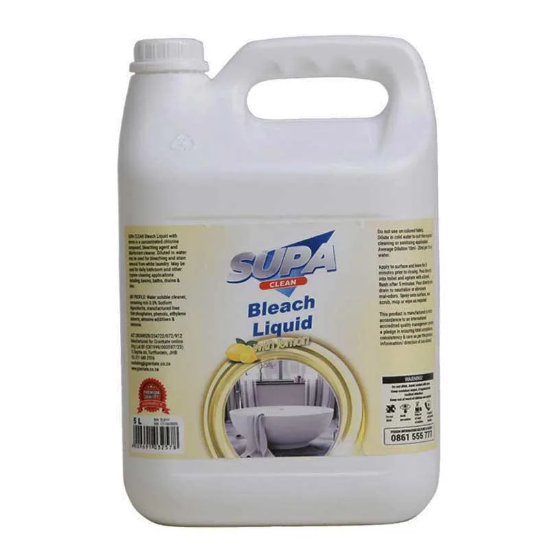 supa-clean-bleach-with-lemon-5-litre-securadeal | Securadeal Supa Clean Bleach with Lemon 5 Litre Premium Cleaning Products from Gravitate Just R 89 Shop Now at Securadeal