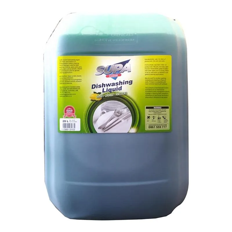supa-clean-dishwashing-liquid-with-lemon-biodegradable-20-litre-securadeal | Securadeal Supa Clean Dishwashing Liquid with Lemon Biodegradable 20 Litre Premium Cleaning Products from Gravitate Just R 391 Shop Now at Securadeal