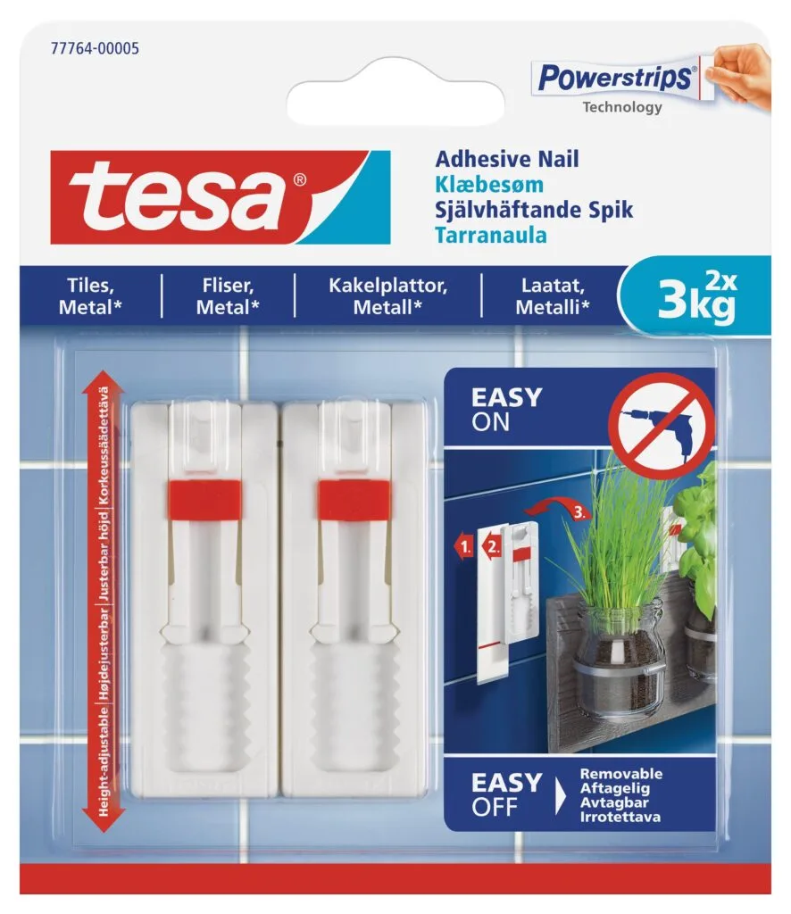 tesa-adhesive-nail-adjustable-2x3kg-smooth-and-solid-indoor-surfaces-tiles-and-metal-securadeal-1-2 | Securadeal Tesa Adhesive Nail Adjustable 2x3kg Smooth and Solid Indoor Surfaces Tiles and Metal Premium Hardware from Tesa Just R 110 Shop Now at Securadeal