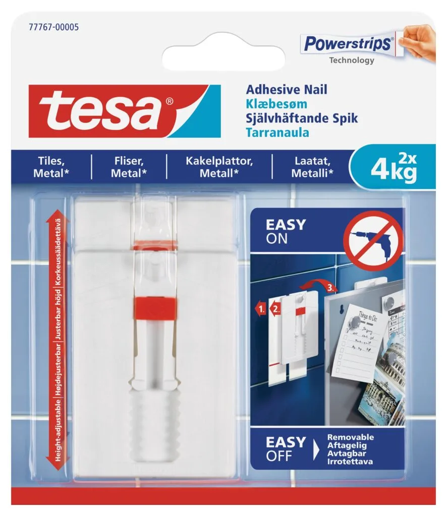 tesa-adhesive-nail-adjustable-2x4kg-smooth-and-solid-indoor-surfaces-tiles-and-metal-securadeal-1 | Securadeal Tesa Adhesive Nail Adjustable 2x4kg Smooth and Solid Indoor Surfaces Tiles and Metal Premium Hardware from Tesa Just R 135 Shop Now at Securadeal