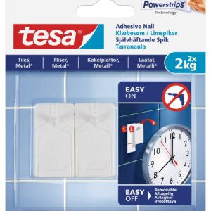 TESA Adhesive Nails 2x2kg - Smooth and Solid Surfaces - Tiles/Metal/Glass - Premium Hardware from TESA - Just R 98! Shop now at Securadeal