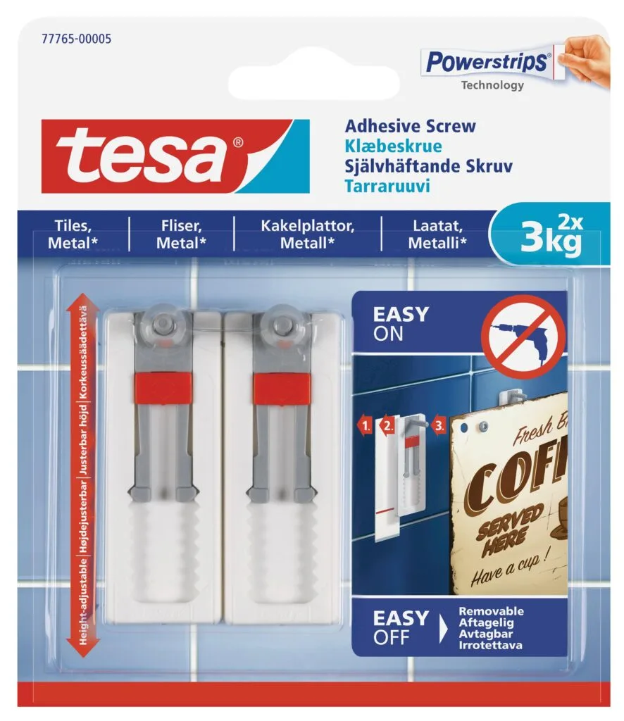 tesa-adhesive-screw-adjustable-2x3kg-smooth-and-solid-indoor-surfaces-securadeal-1-1 | Securadeal Tesa Adhesive Screw Adjustable 2x3kg Smooth and Solid Indoor Surfaces Premium Hardware from Tesa Just R 135 Shop Now at Securadeal